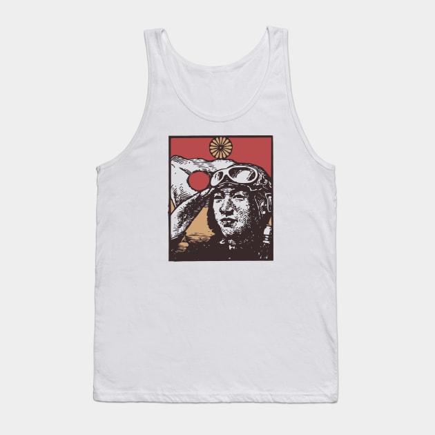 Japanese Pilot - WW2 Tank Top by Distant War